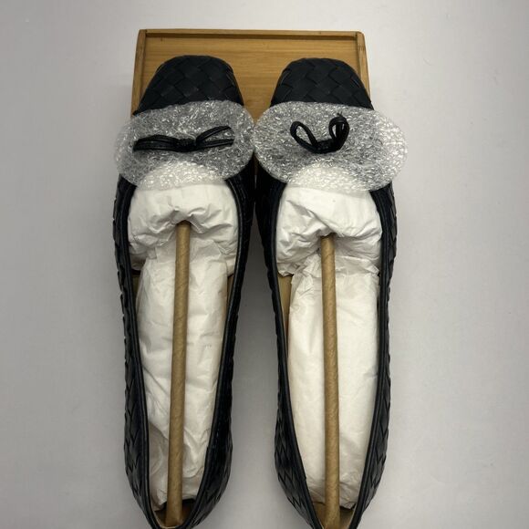 Bernardo Gwynn Woven Navy Glove Leather Ballet Flats SZ 8.5 New in Box - Picture 2 of 9